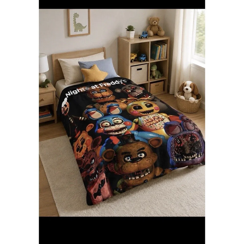 Five Nights at Freddy's Anime Double Full Duvet Kids Child Bedding Set 3D Print